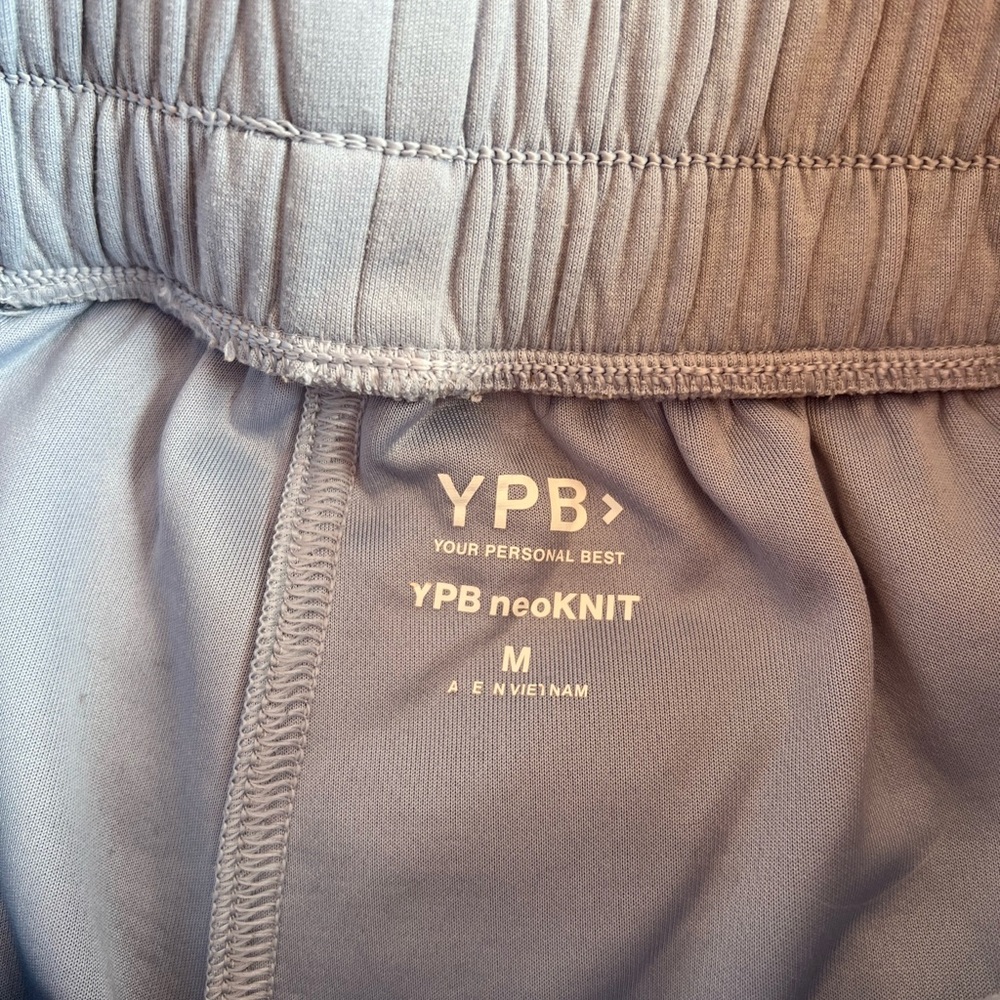 Abercrombie baby blue with white strip YPB neoKNIT shorts - Picture 6 of 6